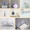 Celbon Transparent Shower Caddy Adhesive Hooks, 4-Pack, Strong Sticker Pads