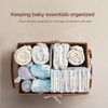 HBlife Diaper Caddy Organizer, Hand-Woven Storage Basket for Diapers &
