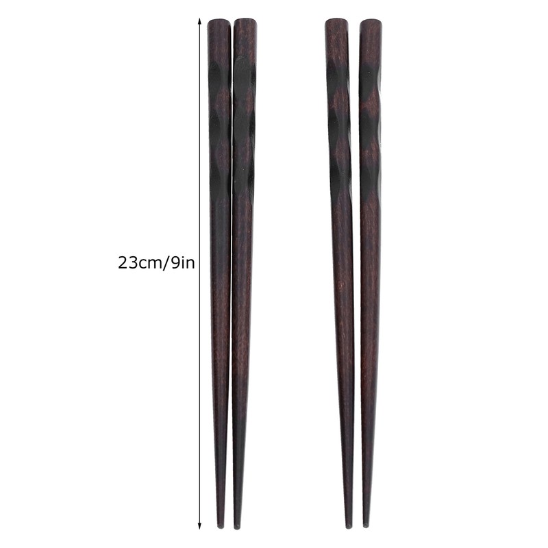 5Pairs Chopsticks Simple Reusable Wooden Pointed Chopsticks Natural Environmentally Friendly