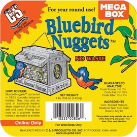 C&S Wild Bird Bluebird Suet Nuggets Mega Box, 8 Pounds