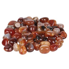 KYEYGWO 1 LB Agate Tumbled Stones Bulk for Crafts Vase Filler Landscape Decor, Natural Healing Crystals for Meditation Witchcraft