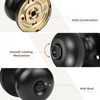 GOBEKOR 8 Pack Privacy Door Knobs Interior Matte Black Keyless