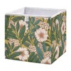 Blueangle Retro Floral Pattern Cube Storage Bin, 11 x 11