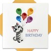 EcoLeafy Dot Cat Birthday Card - Quilled Tabby Cat Birthday