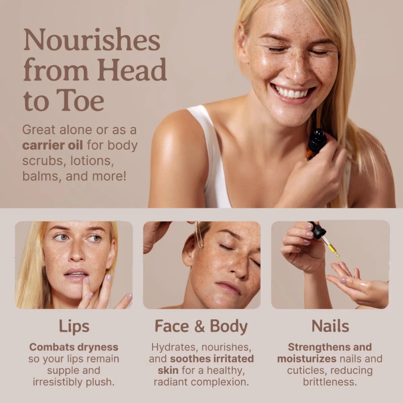 Aceite Argán 2oz - Pelo Encrespado, Vitamina E Y Omega,