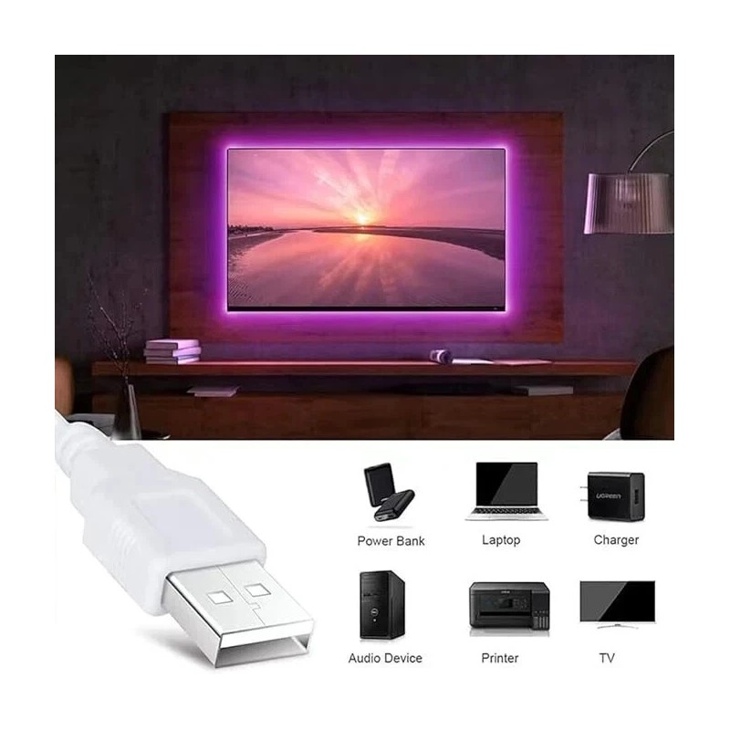 Sanpaint 16.4ft LED TV Backlight Strip – USB Light Strip