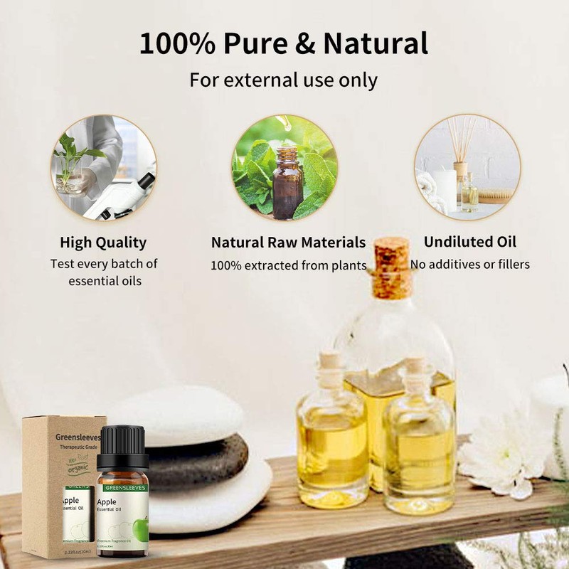 GREENSLEEVES Apple Essential Oil Fruit Fragrance Oils 10ml for Diffusers,