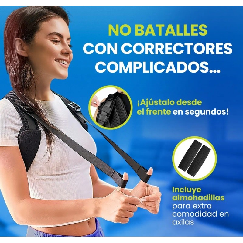 Corrector Postura Espalda Para Hombre Y Mujer Faja Ajustable {
