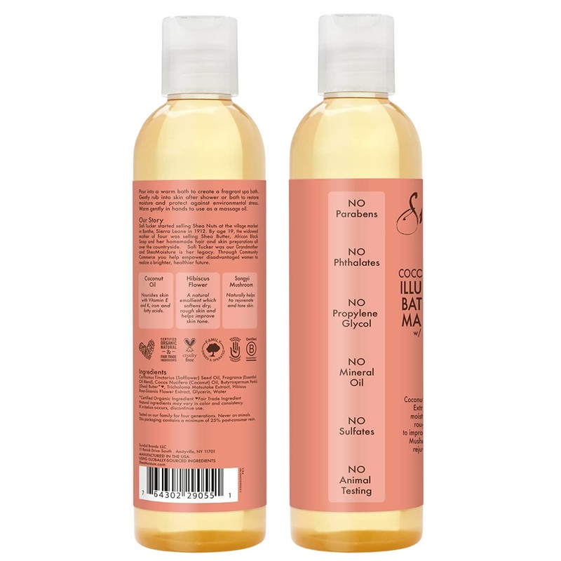 Shea Moisture Coconut & Hibiscus Bath Body & Massage Oil