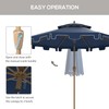 9' Patio Umbrella with Push Button Tilt and Crank, Double