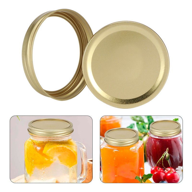 Stainless Steel SplitType Mini Glass Jar Lids Container Sealing Cover