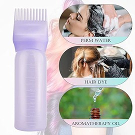 Botella Aplicadora de Raíces, 3 Piezas, Botella Aplicadora de Tinte para el Cabello, Salón en Casa, Peine de Raíces, Aplicador de Aceite para el Cabello con Herramienta de