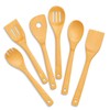 Freshware Bamboo Wooden Utensils Set for Kitchen, 6-Piece, Wooden Spoons