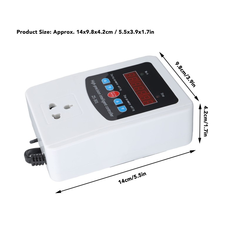 1500W Digital Humidity Controller LCD Display Humidistat Plastic Timing Air