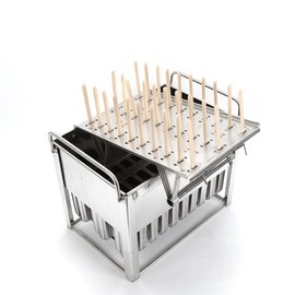 Stainless Steel Ice Cream Mold,Commercial Ice Pop Molds Metal Pops Moulds Ice Lolly Molds with Holder,Ice Stick Mold Fast Freezing Ice Cream Makers Molds for Thickness 0.8mm (30Pcs-85g)