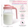 2 PACK Breast Milk Pitcher 32OZ Glass Breastmilk Pitcher with
