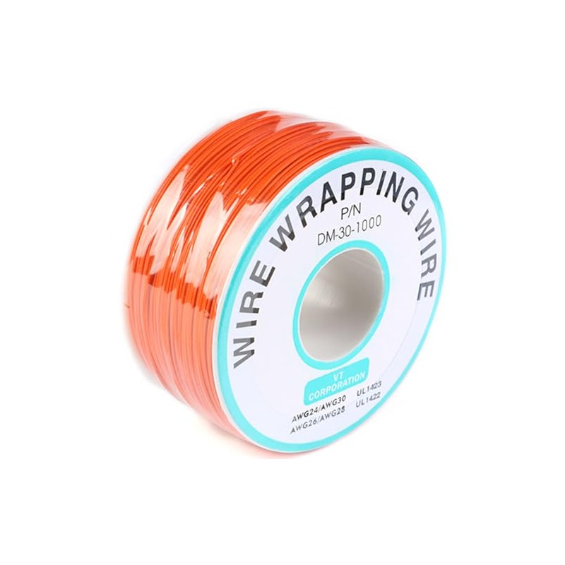JESSINIE Orange Electronic Wire DM-30-1000 Wire Wrapping Wire 30 AWG