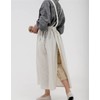 ACHSOO Cotton Solid Color Pinafore with Pockets Cross Back Straps