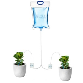 Watering Process, Automatic Watering, Automatic Water Supply for Long Periods of Staying Away, Watering During Travel, Water Volume Adjustable, 2 Water Outlets, Drip Irrigation, 1.8 gal (5.2 L) Large