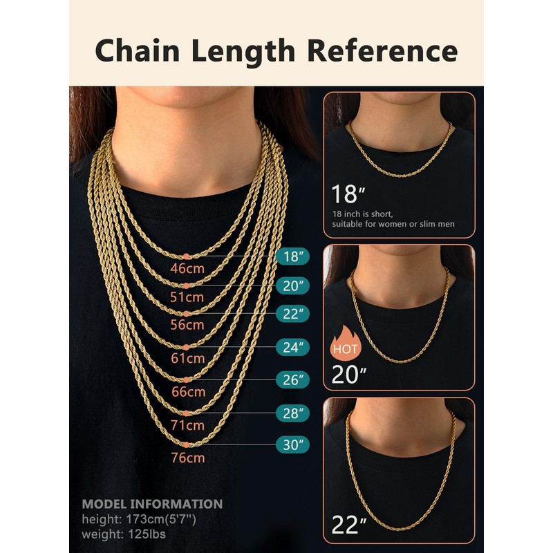 Supcare 14k Gold Chain for Men Gifts Jewelry for Men