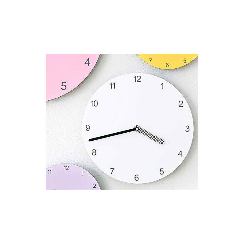 Stephanie Imports Modern Minimalist White & Black Wall Clock