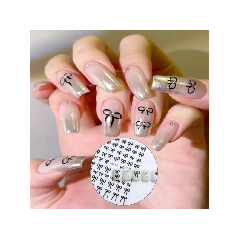 셀프 리본파츠 네일 손톱 스티커 붙이는 매듭 디자인 젤네엘아트재료 네일팁