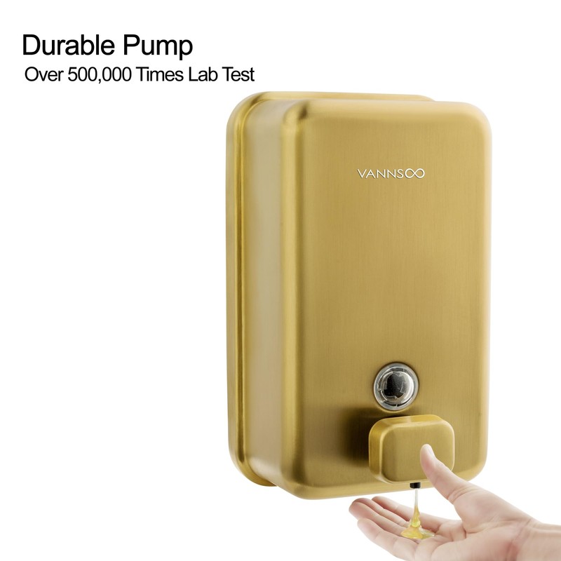 VANNSOO Wall Mounted Hand Soap Dispenser Bathroom, 1200ml 40oz Commercial