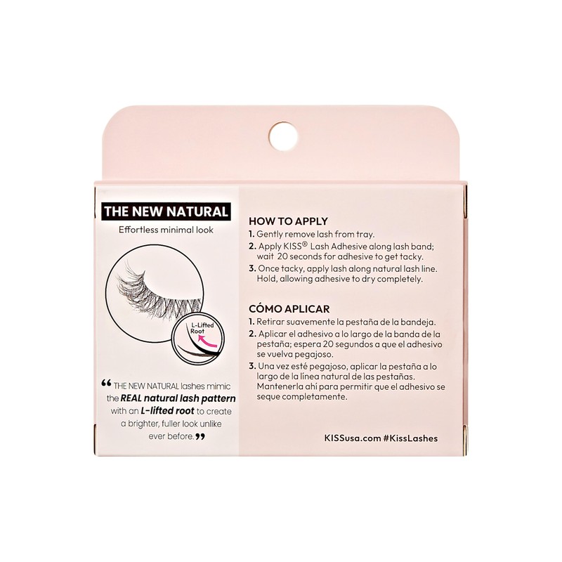 Kiss The New Natural False Eyelashes, 'Glowy Skin', 12 mm,
