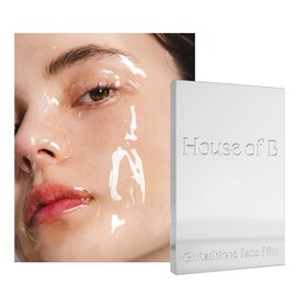HOUSE OF B High-Purity Glutathione Face Film, 2-Step Overnight Collagen Hydrogel Face Mask for Glass Skin Glow, Elasticity, Hydrating, Firming, Moistu