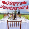 Tinoaly Happy Anniversary Banner, Pre-Strung Happy Anniversary Garland No DIY