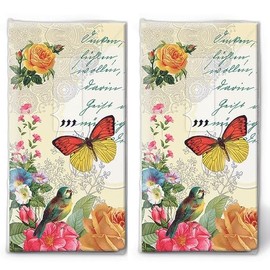 20 Individual Handkerchiefs Animal Themed Nostalgic Poetry 2 Packs of 10 Individual Paper Handkerchiefs Printed Gift