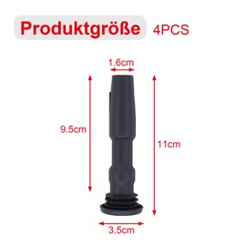 Wjelet Pack of 4 Ignition Coil Rubber Boot Plugs for A1 8X A3 8V Golf 7 Beetle 5C Passat B8 Fabia III Octavia 5E Rapid Ibiza 6J Polo 6R UP Citigo Leon 5F Mii 1.0 1.2 1.4 1.6 04E905199H 04E905199A