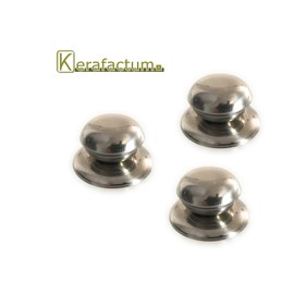 Kerafactum - Replacement Handle Pot Lid Handle Stainless Steel Handle Universal Handle Stainless Steel Pot Lid Handle Lid Knob (Pack of 3)