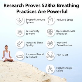 Ksbwr 528Hz Meditation Breathing Necklace - Love Frequency, Twelve Constellation Designs, Anxiety Relief, Mindful Meditation, Breathwork, Relaxing, Calm and Stress Reduction (Sagittarius11/23~12/21)