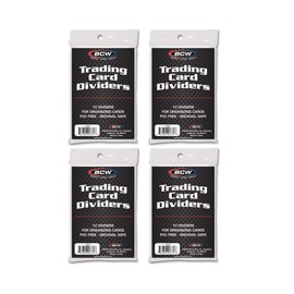BCW Trading Card Dividers - 40 ct | Archival Quality, Write-on Index Tabs | Fits 3200-Full Lid, 5000-Full Lid, Monster, and Super Monster Boxes | Card Collection Organizer Dividers