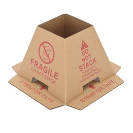 60 Pack Do Not Stack Cones,7.48 x 6.1 x 5.7" Do Not Stack Pallet Cones Corrugated Cardboard Safe Shipping and Handling Alerts,No Stack Cones Pallet Cone for Goods, Docks, Factory, Warehouse