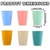 Pack of 6 Plastic Cups, Reusable Drinking Cups, 400 ml