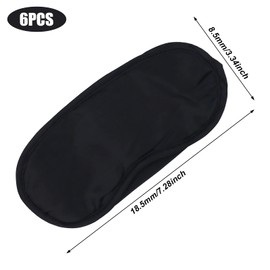 6 Pack Sleep Eye Blindfold Shade Cover, Sleeping Blindfold for Men & Women, Suitable for Lunch Break/Travel/on The Plane/Hotel/Camping Usage (Black)