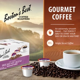 Boston’s Best - Smooth Light-Roast Breakfast Blend, Delicious Gourmet Coffee Compatible with Keurig Coffee Maker, 1 Count (80 Single Serve Cups)