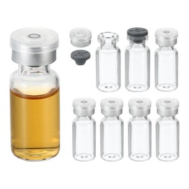 YOKIVE 8 Pcs Sample Vials, Lab Empty Vials | Lab Supplies, Great for Chemistry Lab Chemicals (Transparent, 3-ml)