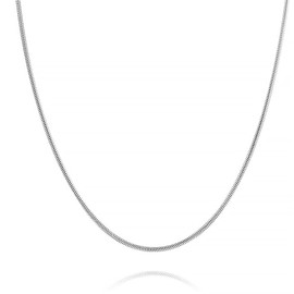 LeCalla 925 Sterling Silver 1.5 MM Magic 8 Sided Italian Snake Chain Necklace for Women 18 Inches