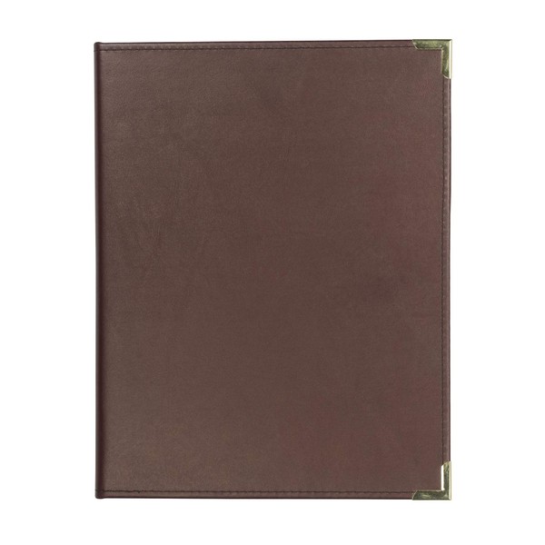 Samsill Classic Collection Business Padfolio/Executive Portfolio, Faux Leather & Brass