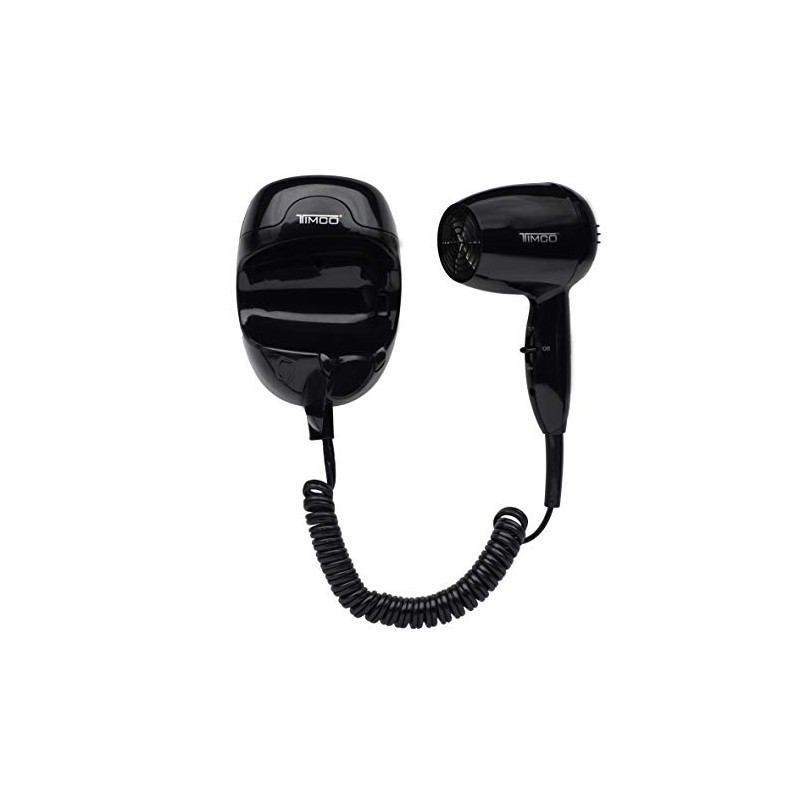 Timco Timco secadora de pared empotrable negra, hoteles, moteles, spas