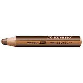 STABILO WOODY 3 in 1 Extra Large Burnt Sienna Pencil