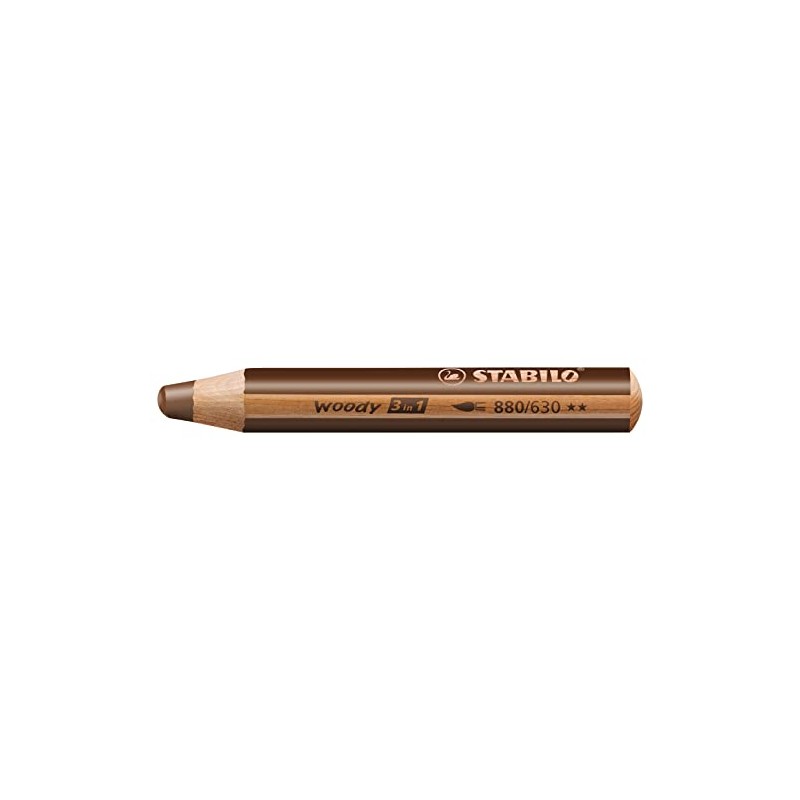 STABILO WOODY 3 in 1 Extra Large Burnt Sienna Pencil
