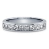 BERRICLE Sterling Silver Wedding Rings Channel Set Princess Cut Cubic