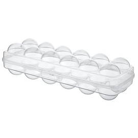 Best House Heavy Duty Clear Plastic Egg Storage Box, Egg Trays Touch and Lock Egg Box, 12 Eggs For Each Egg Holder, Egg Baskets For Kitchen (Pack of 2)