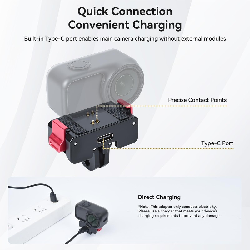 UTEBIT Magnetic Quick Release Charging Adapter Mount for DJI Osmo