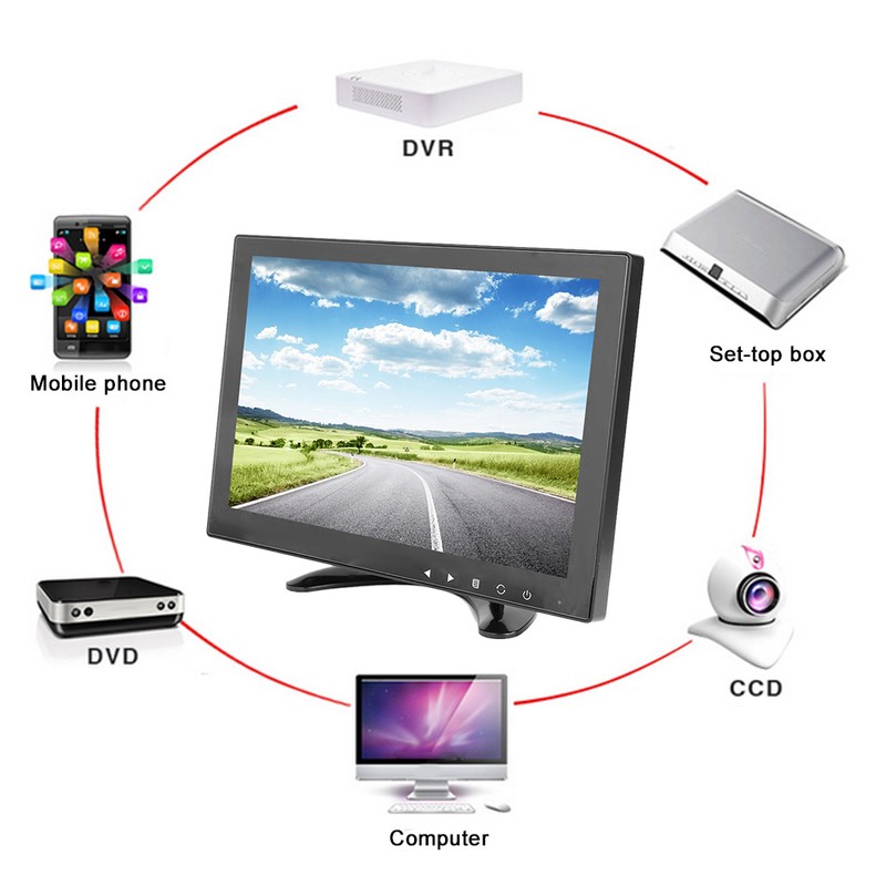 12V 10.1in Car HD LCD Monitor Video Player for Truck
