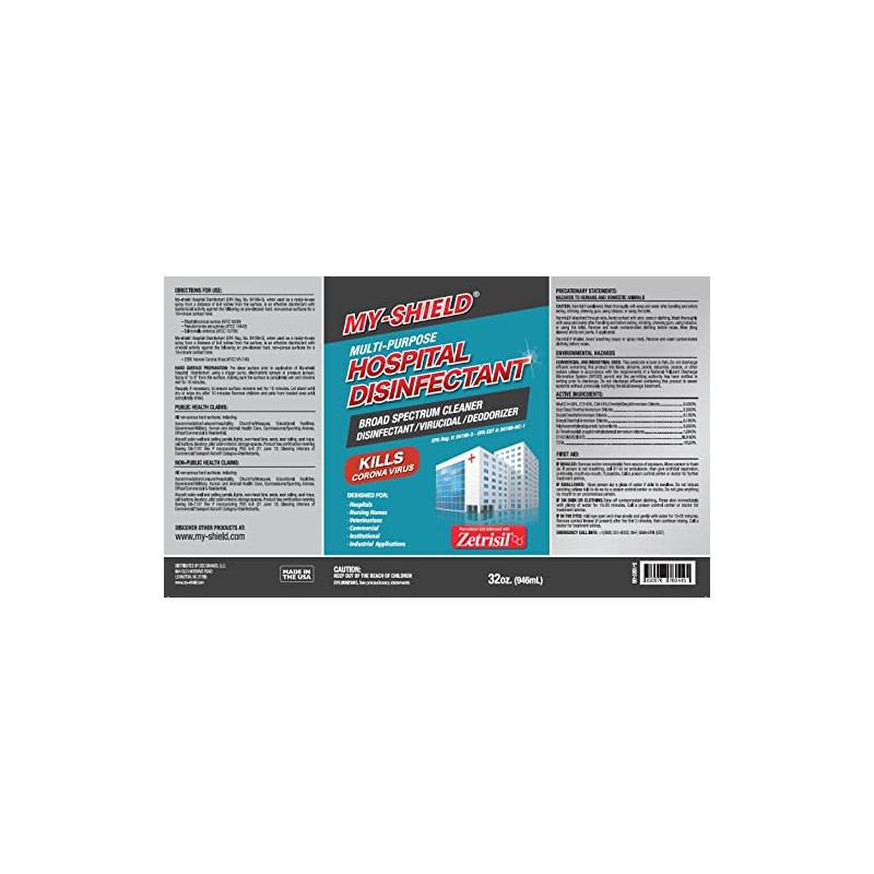 My-Shield Hospital Disinfectant (32oz Bottle)